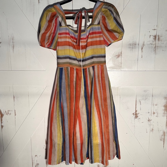 Mr Water Striped Puff Sleeve Dress Colorful - Picture 6 of 8